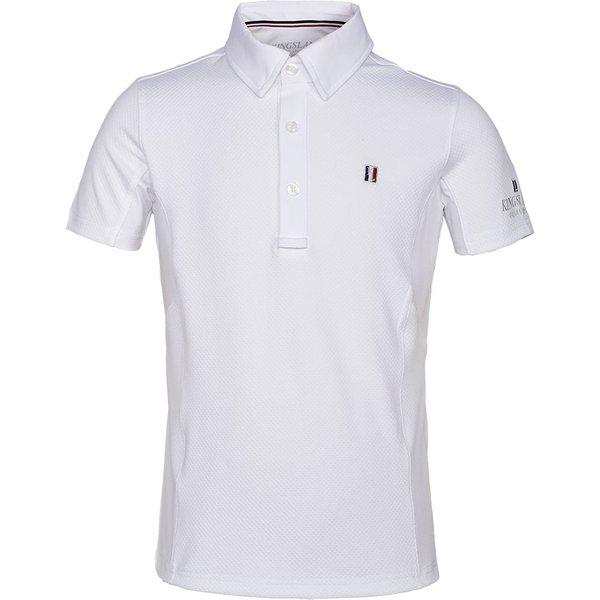 Kingsland Classic Turniershirt kurzarm Jungen - weiß, Größe 158/164