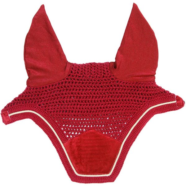 Kentucky Horsewear Fliegenohren Wellington Velvet - red, Größe Full