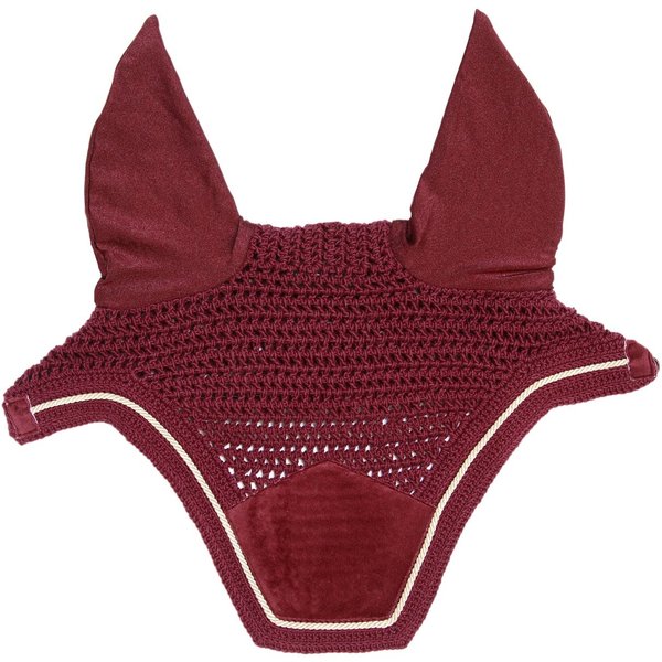 Kentucky Horsewear Fliegenohren Wellington Velvet - bordeaux, Größe Full