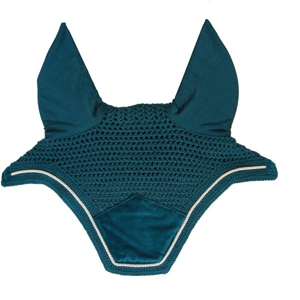 Kentucky Horsewear Fliegenohren Wellington Velvet - smaragd, Größe Full