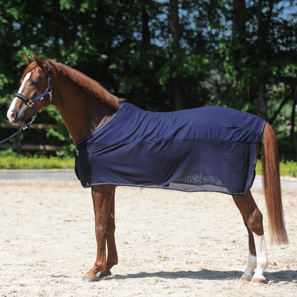 Kavalkade Fly'n Fleece Fliegendecke mit Fleecerücken - marine-marine, Größe 135
