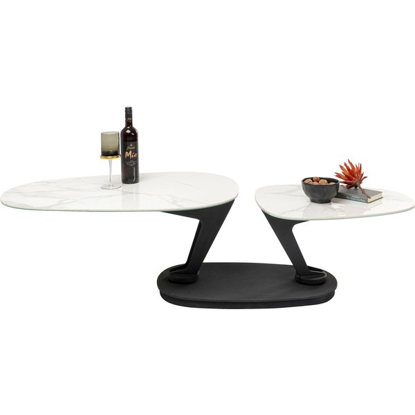 Couchtisch Franklin Weiß 150x58cm KARE Couchtisch Franklin Weiß