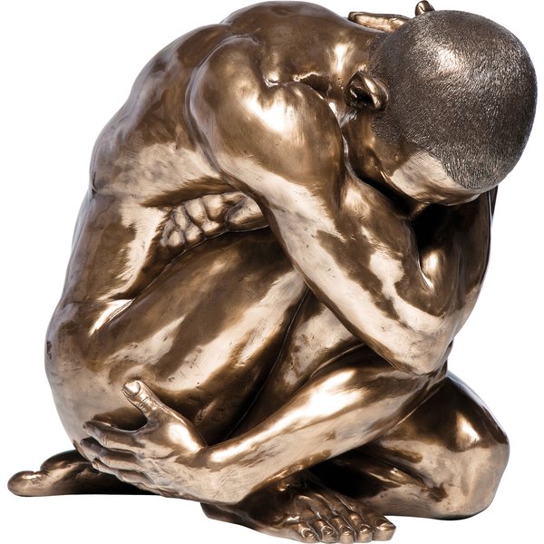 Deko Figur Nude Man Hug Bronze 54cm KARE Deko Figur Nude Man Hug Bronze