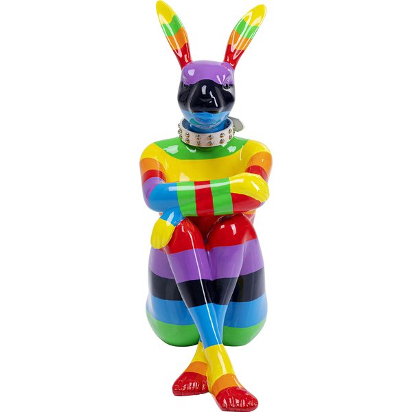 Deko Figur Sitting Rabbit Rainbow 80 KARE Deko Figur Sitting Rabbit Rainbow 80