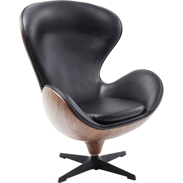 Drehsessel Lounge Black Walnut KARE Drehsessel Lounge Black Walnut
