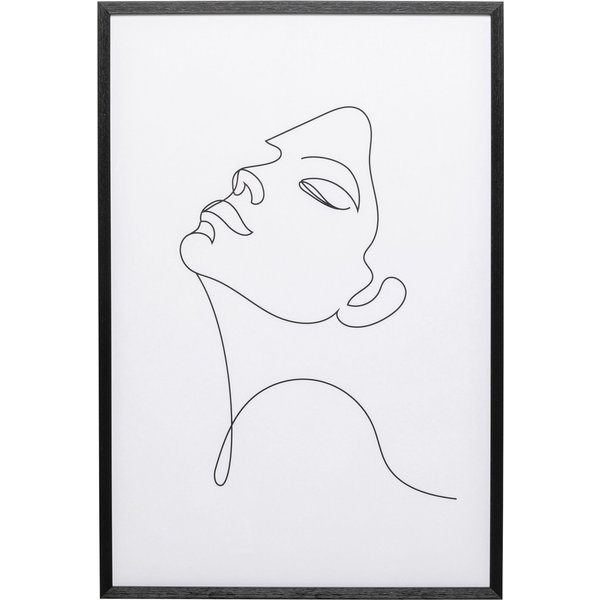 Gerahmtes Bild Drawing Lady 63x93cm KARE Gerahmtes Bild Drawing Lady