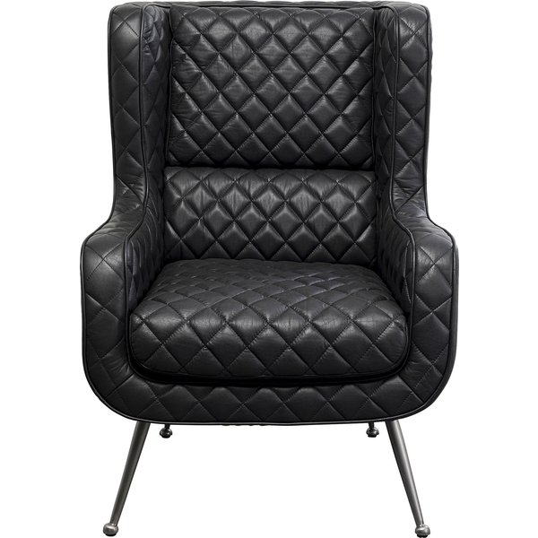 Sessel Nonna Smart Leder Schwarz KARE Sessel Nonna Smart Leder Schwarz