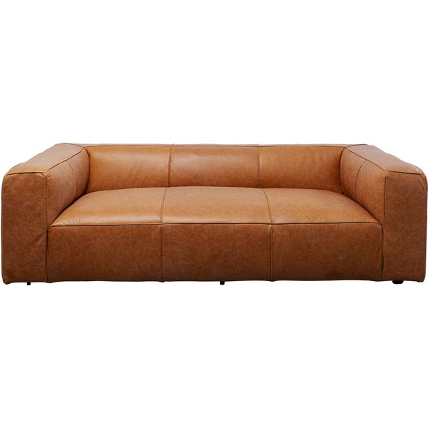 Sofa Cubetto Smart Leder Hellbraun 220cm KARE Sofa Cubetto Smart Leder Hellbraun