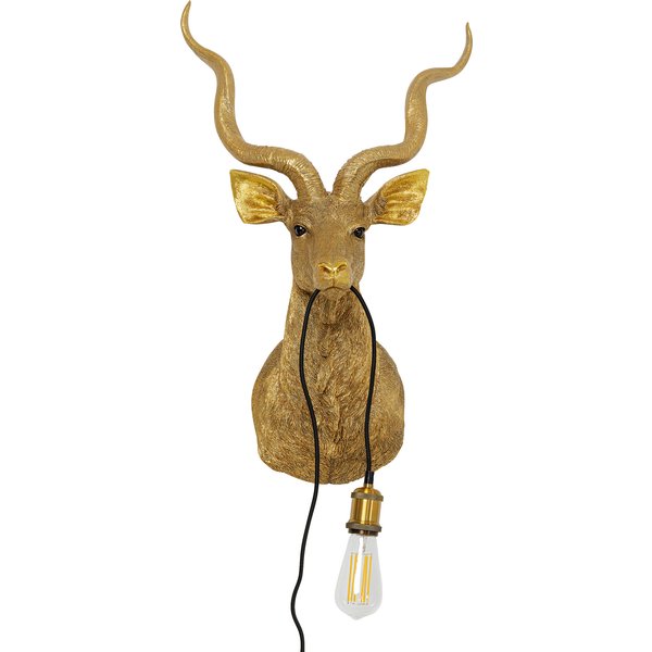 Wandleuchte Animal Goat Gold 45x74cm KARE Wandleuchte Animal Goat Gold