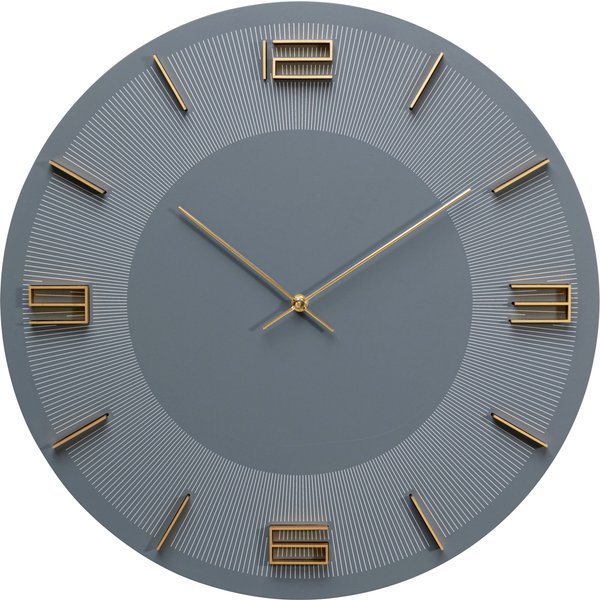 Wanduhr Leonardo Grau/Gold Ø49cm KARE Wanduhr Leonardo Grau/Gold Ø