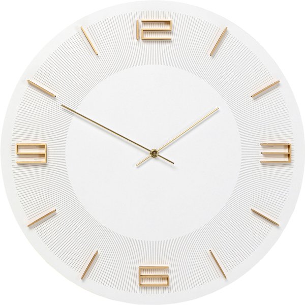 Wanduhr Leonardo Weiß/Gold Ø49cm KARE Wanduhr Leonardo Weiß/Gold Ø