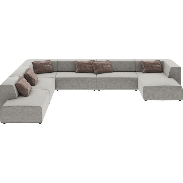 Wohnlandschaft Infinity Miami Grau KARE Wohnlandschaft Infinity Miami Grau