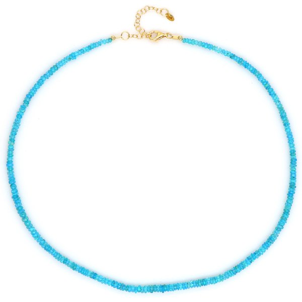 ÄThiopischer Blauer Opal-Silberhalskette-image
