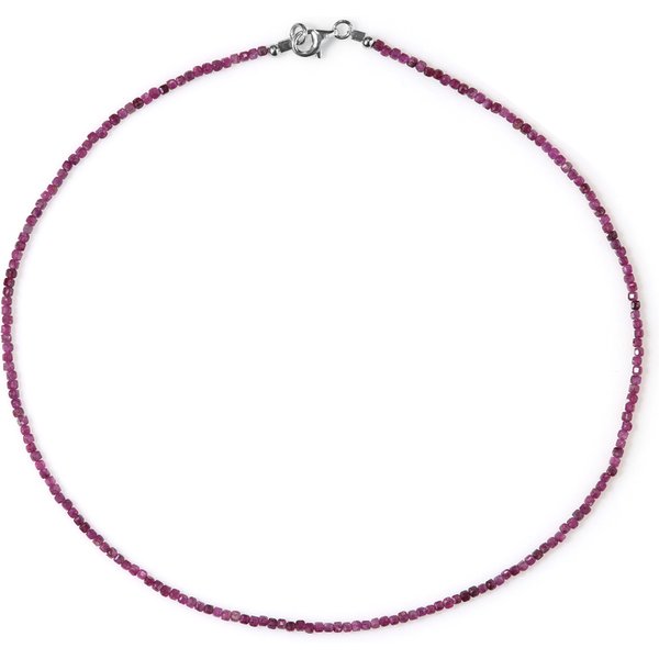 Mosambik-Rubin-Silberhalskette (Riya)-image
