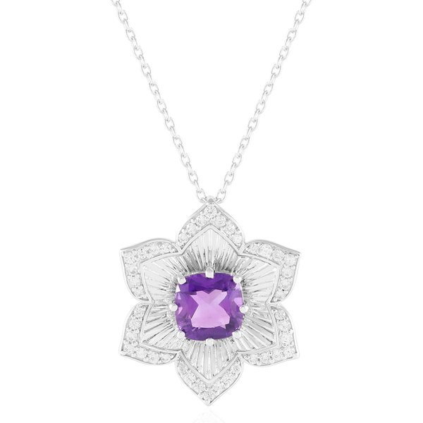 Amethyst-Silberhalskette (De Melo)-image