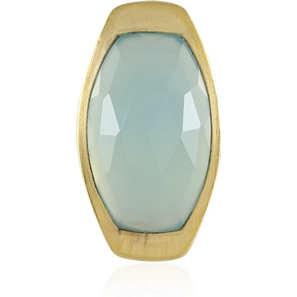 Aqua-Chalzedon-SilberanhäNger (Monosono Collection)-image