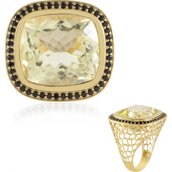 Limonen-Quarz-Silberring (Ornaments By De Melo)-image