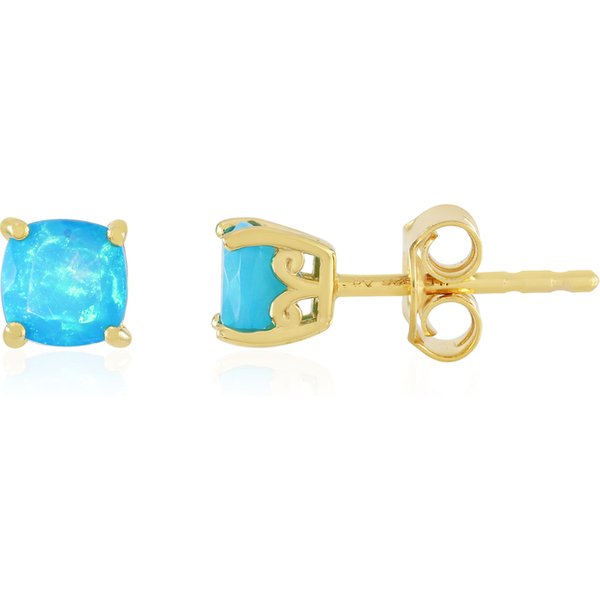 ÄThiopischer Blauer Opal-Silberohrringe (Gems en Vogue)-image