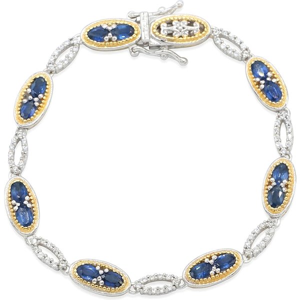 Blauer Saphir-Silberarmband (Gems En Vogue)-image
