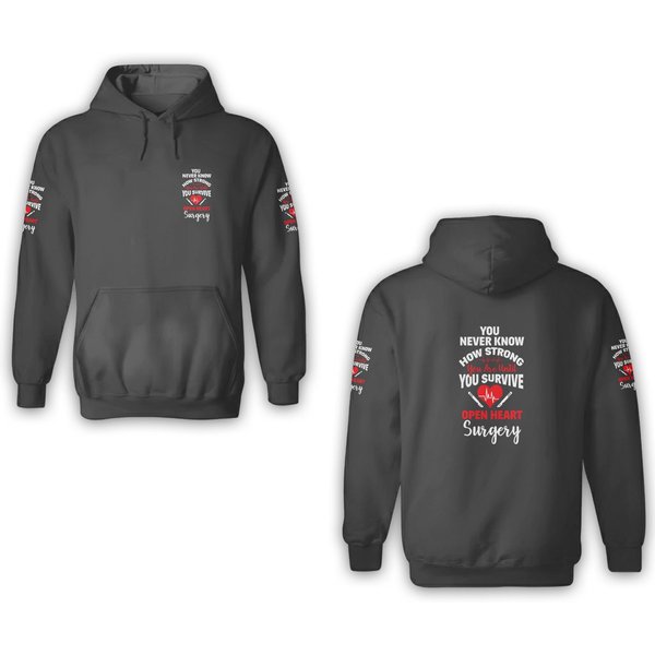 I Survived Open Heart Surgery Bypass Survivor Recovery 3D Hoodies-image