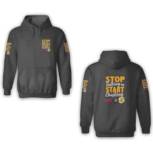 Funny Stop Talking And Start Chalking Pool 3d Hoodies