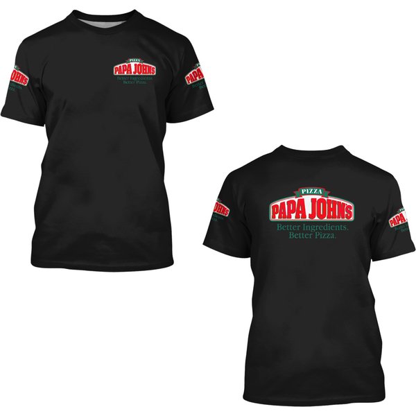 Papa Johns Pizza Fastfood 3D T Shirts-image