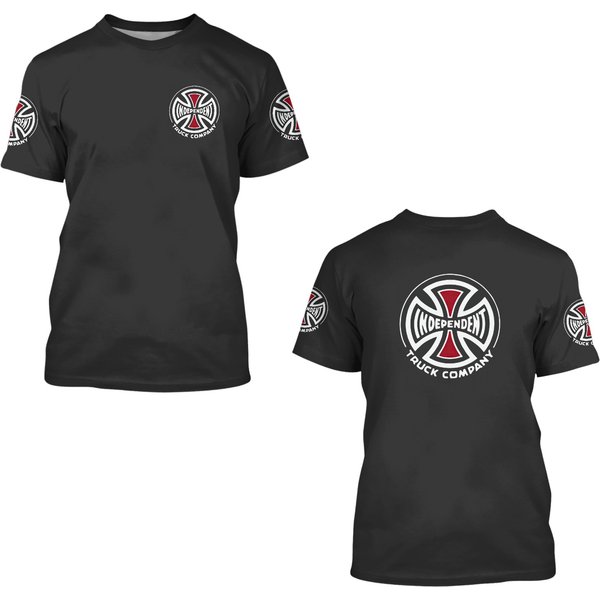 Independent Company Cross Skateboard 3D T Shirts-image