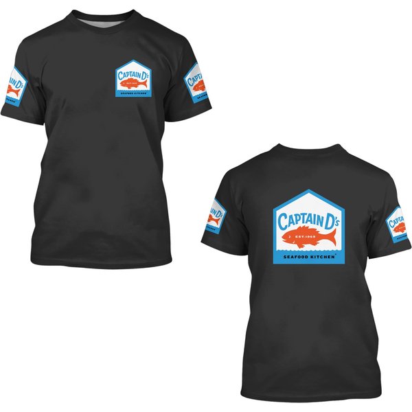 Captain D's Restaurant Food Logo 3D T Shirts-image