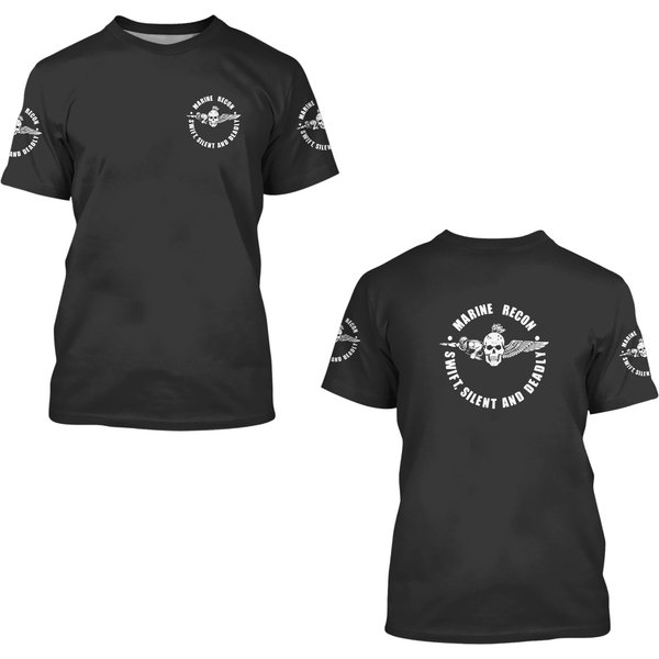 Marine Recon Swit Silent And Deadly 3D T Shirts-image