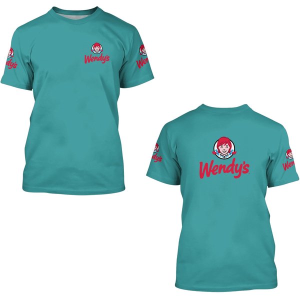 Wendys Fast Food Restaurant Logo 3D T Shirts-image