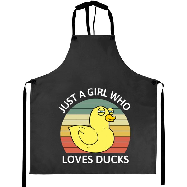 Just Awho Loves Ducks Funny Rubber Duck Aprons-image