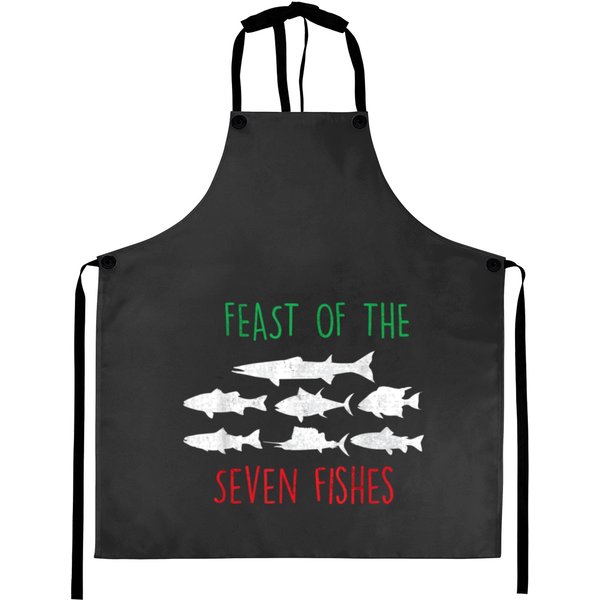 Italy Feast Of The Seven Fishes Italian Christmas Eve Aprons-image