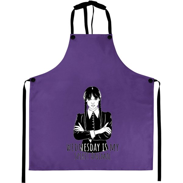 Wednesday Is My Spirit Animal | Wednesday Addams Aprons-image