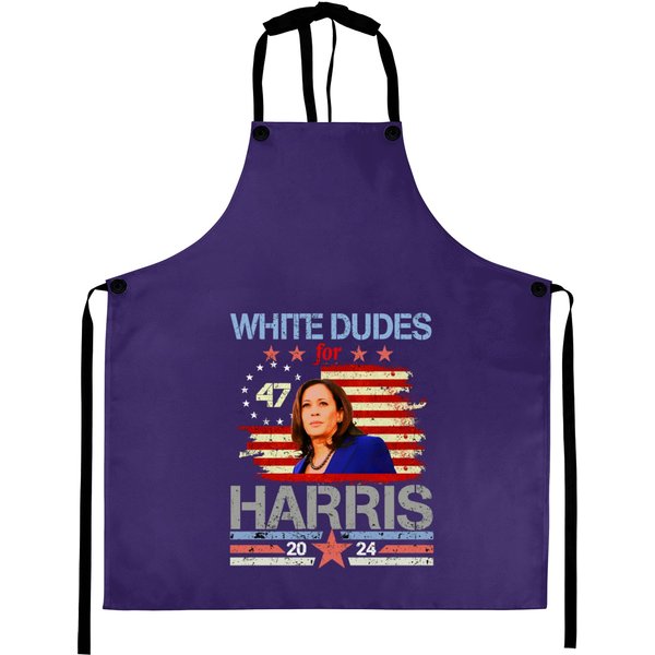 White Dudes For Kamala Harris Aprons Kamala Harris 2024 Aprons-image