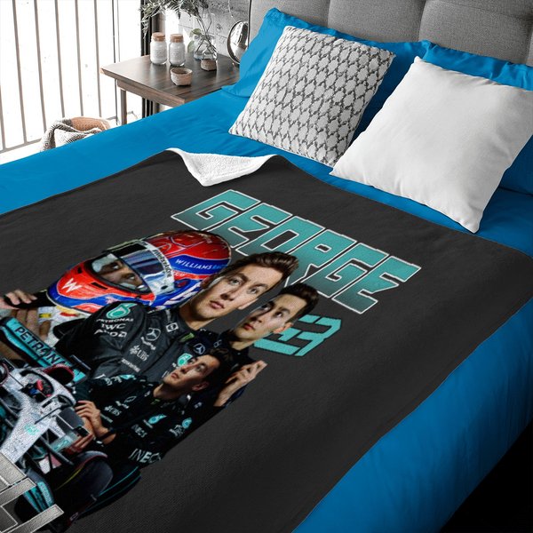 George Russell Baby Blankets Driver Racing Championship Formula Racing Baby Blankets-image