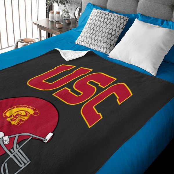 Usc Southern Cal Football Helmet Logo Baby Blankets-image