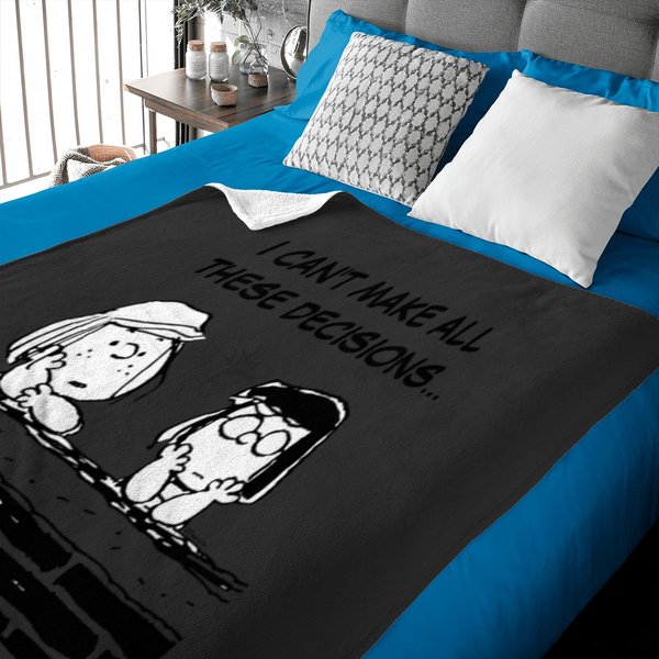 Peppermint Patty & Marcie At The Wall Baby Blankets-image