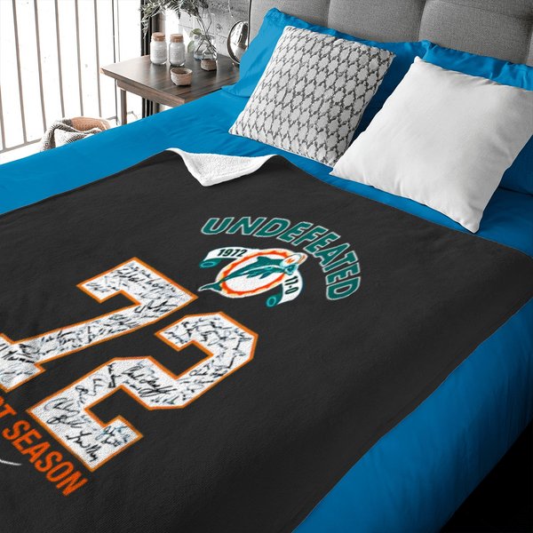 Miami Dolphin Undefeated 72 Perfect Season Baby Blankets-image