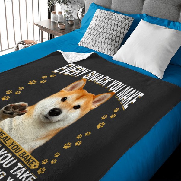 Funny Shiba Inu Dog Mom Dog Dad Baby Blankets-image