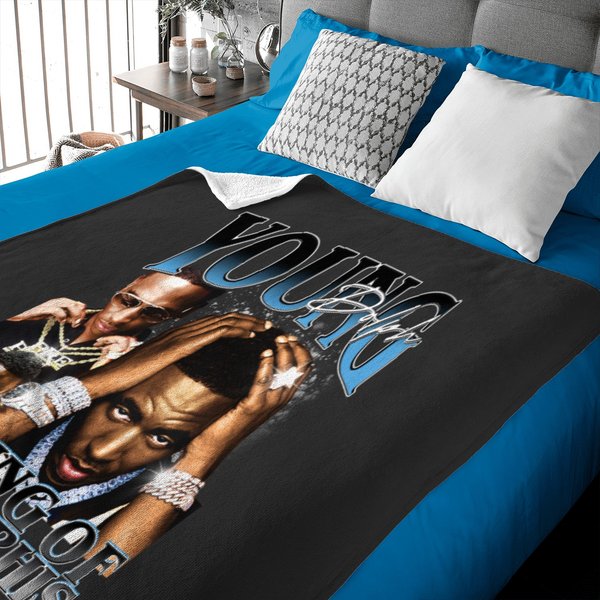 Limited Young Dolph King Of Memphis Vintage Baby Blankets, Unisex Baby Blankets-image