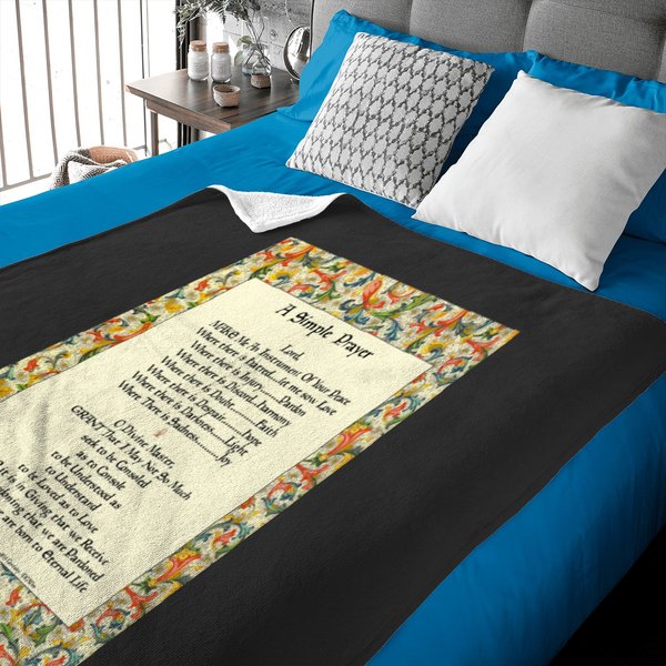 St. Francis Of Assisi Simple Prayer For Peace Long Baby Blankets-image
