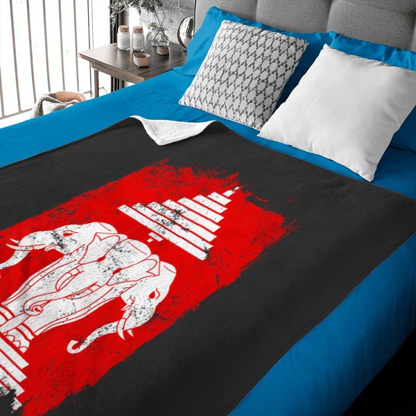 Laos Erawan Three Headed Elephant Kingdom Of Laos Baby Blankets-image