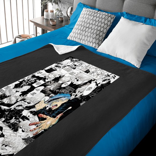 Gojo Satoru Jujutsu Satoru Manga Collage Baby Blankets-image