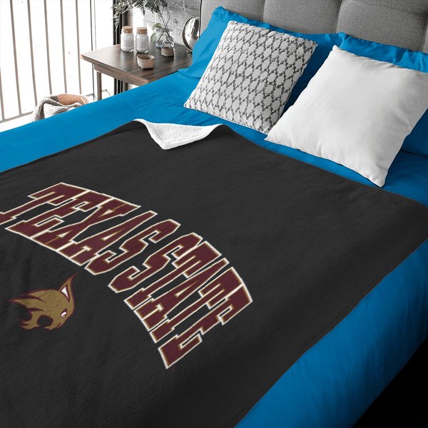 Texas State Bobcats Arch Over White Officially Licensed Ohió State Buckeyes Vintage Block Officially Licensed Baby Blankets-image