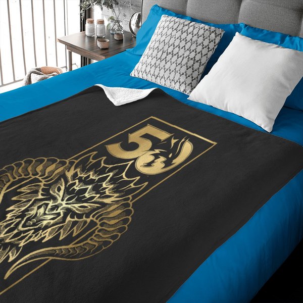 Dungeons & Dragons 50Th Anniversary Gold Felldrake Logo Baby Blankets-image