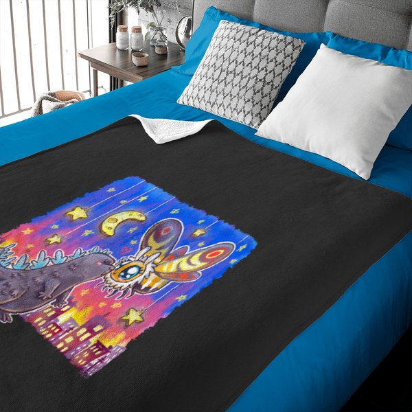 Lil Mothra Baby Blankets-image