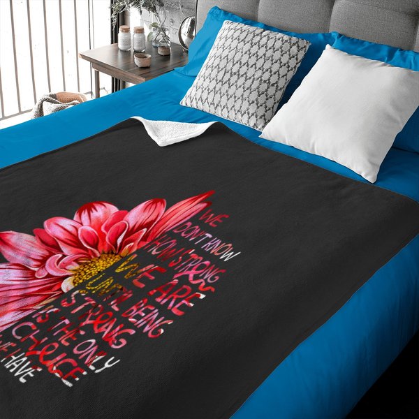 Multiple Myeloma Cancer Awareness Flower How Strong We Are Baby Blankets-image