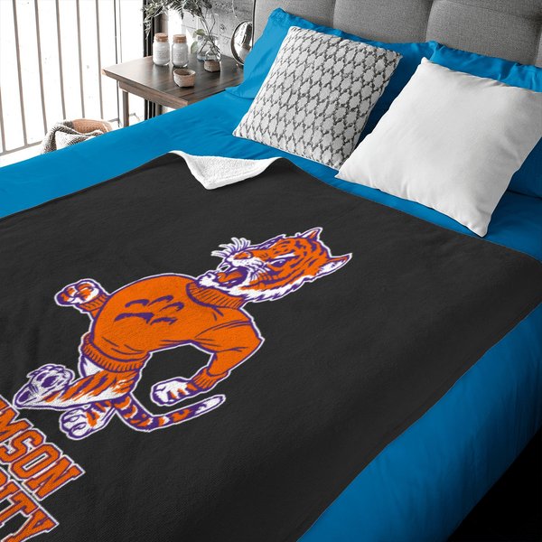 Vintage Tiger Mascot For Clemson - Clemson - Baby Blankets-image