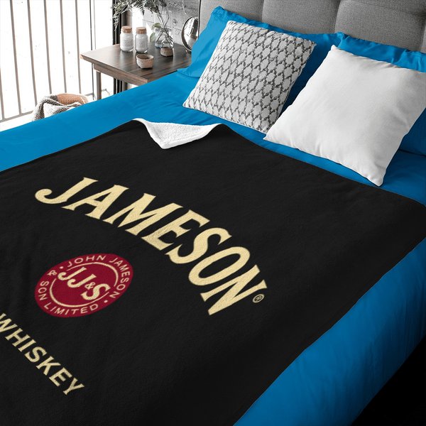 Fashion Mens Jameson Irish Whiskey Logo Generic Black Baby Blankets-image