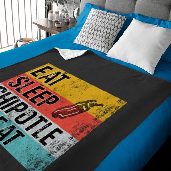 Eat Sleep Chipotle Repeat Funny Chipotle Vintage Pullover Baby Blankets-image
